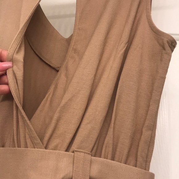 Utility jumpsuit tan Khaki with belt new - Picture 7 of 8